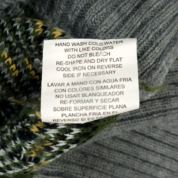 Twine & String Grey Floral Pattern Long Sleeved V-Neck Sweater - Picture 7 of 7